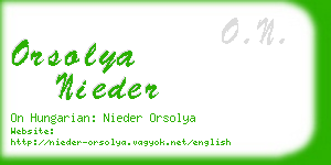 orsolya nieder business card